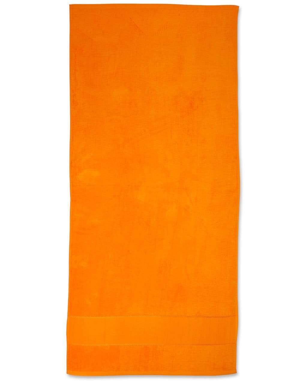 Terry Velour Beach Towel TW04A Work Wear Australian Industrial Wear 75cm x 150cm Orange 